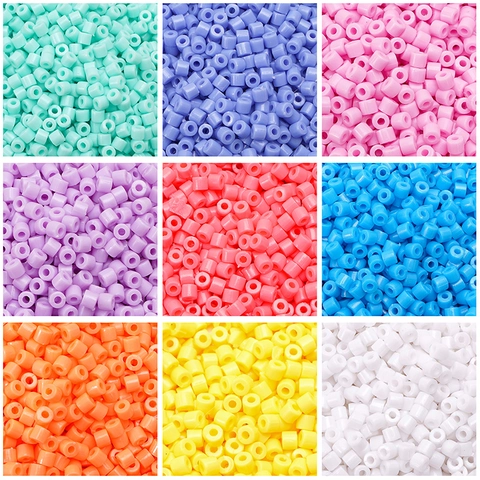 Perline a Tubo in Acryl Tinta Unita per Creazione di Gioielli Fai da Te Accessori per Ricamo Materiali per Forcine Fatte a Mano