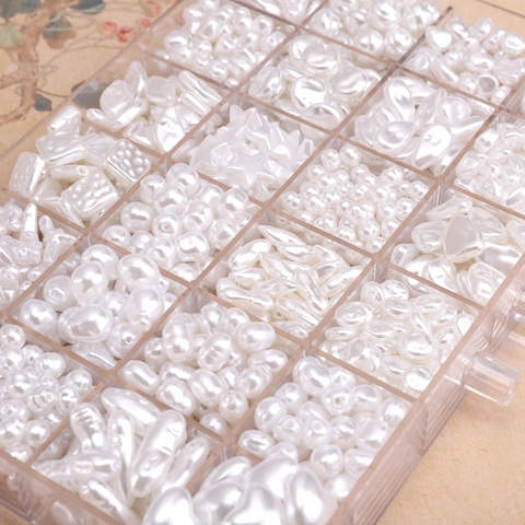 ABS Faux Artificial Baroque Pearl Beads Irregular Star Heart Rice Leaf Shaped Beads For DIY Necklace Bracelet Jewelry Making Accessories