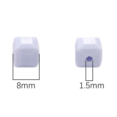 8mm Acryl Würfelperlen Einfarbig Facettierte Lose Zwischenperlen Für DIY Armband Halskette Telefonkette Schmuckherstellung Zubehör