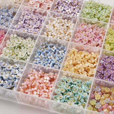 Acrylic Lily Of The Valley Flower Five Petal Flower Mini Small Pendants Color Preserving Beads DIY Material For Jewelry Making