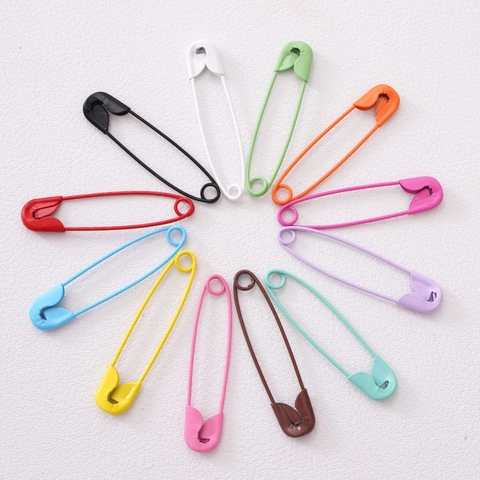 Colorful Metal Safety Pins For DIY Crafting Clothing Fastening Jewelry Making Supplies Multi Colored Painted Pins