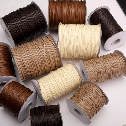 Korean Waxed Cord Faux Leather Rope Handmade DIY Braided Thread For Jewelry Making Bag Pendant Bracelet Necklace Accessories Craft Supply Roll
