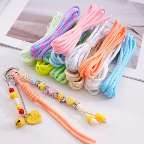 4mm Luminous Paracord Nylon 7 Strand Glow In The Dark Braided Rope For DIY Jewelry Making Keychain Bundle Wrap Craft Cord
