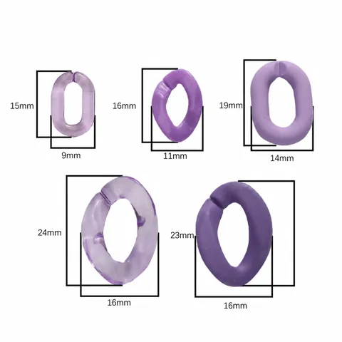 Colorful Acrylic Open Chain Links DIY Jewelry Connector Buckles For Bag Strap Keychain Earrings Making Craft Accessories