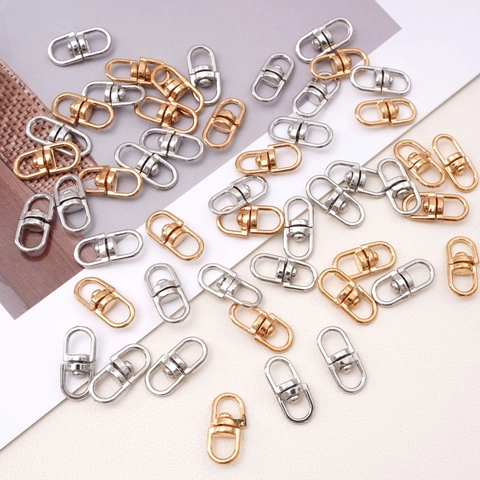 Alloy 8-Shape Swivel Buckle Gold Silver Rotating Connector For DIY Keychain Jewelry Bag Pendant Accessories Minimalist Finding