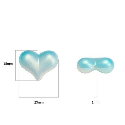 Dreamy Gradient Pearlescent Heart Shaped Acrylic Spacer Beads For DIY Jewelry Making Keychain Bag Phone Chain Accessories