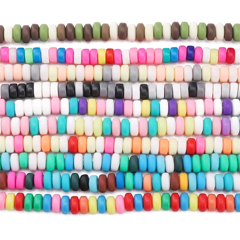 Colorful Polymer Clay Heishi Beads For DIY Jewelry Making Handmade Disc Spacer Beads For Bracelet Necklace Women Fashion Crafts