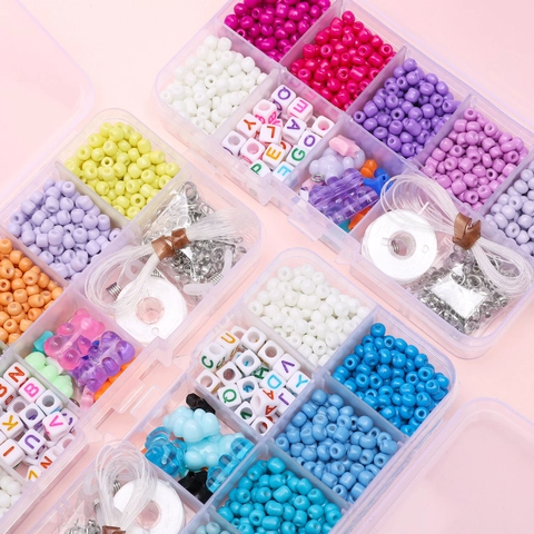 DIY Schmuckherstellung Kit Acryl Perlen Buchstabenperlen Harz Bären Anhänger Elastische Schnur Für Kinder Mädchen Schmuck DIY