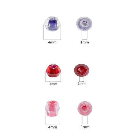 Colorful Round Faceted Glass Beads For DIY Jewelry Making Bracelet Necklace Accessories Faceted Glass Loose Beads