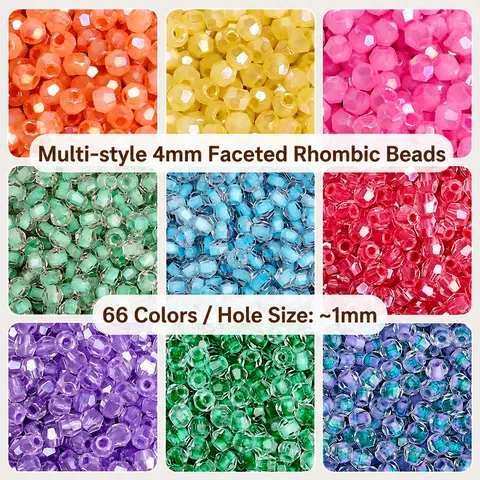 Colorful Round Faceted Glass Beads For DIY Jewelry Making Bracelet Necklace Accessories Faceted Glass Loose Beads