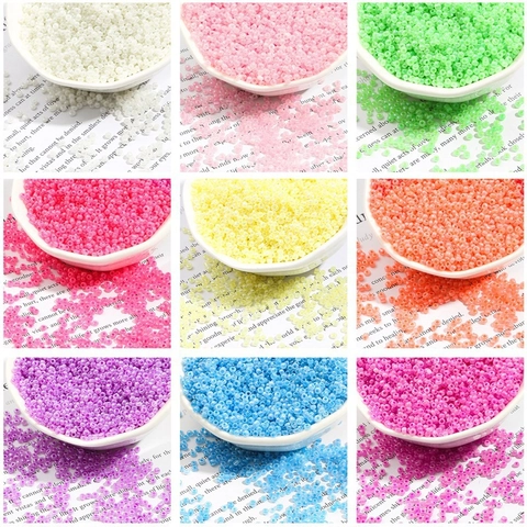 DIY Glass Seed Beads Macaron Cream Color Round Loose Beads For Jewelry Making Bracelet Necklace Embroidery Craft Handmade Material