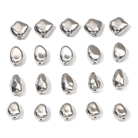 Silver Irregular CCB Plastic Spacer Beads Cross Star Shape For DIY Jewelry Making Bracelet Necklace Accessories Findings