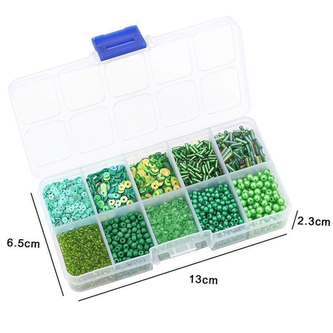 DIY Sieraden Maken Kit Veelkleurige Glazen Kralen Kunstparels Pailletten Voor Armband Ketting Accessoires Collectie