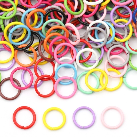 Eisen Bunte Biegeringe Lackierte Geschlossene Metallringe Verbinder Für DIY Schmuck Handwerk Herstellung Schlüsselanhänger Zubehör