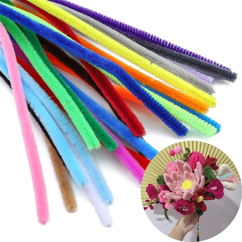 Limpiapipas de Tallos de Chenilla de Colores para Manualidades Creativas DIY Suministros de Arte Educativos para Niños Alambre Flexible de Aleación de Zinc Material de Ornamentos