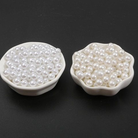 High Gloss ABS Imitation Artificial Pearl Loose Beads Round Plastic Beads For DIY Jewelry Making Bracelet Necklace Craft Accessories