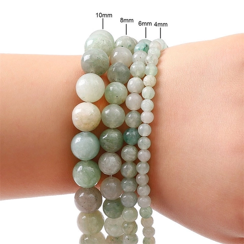 Pietra Naturale Perline Tonde Distanziatori Sciolti per Fai da Te Creazione Gioielli Bracciali Collane Accessori Lucido