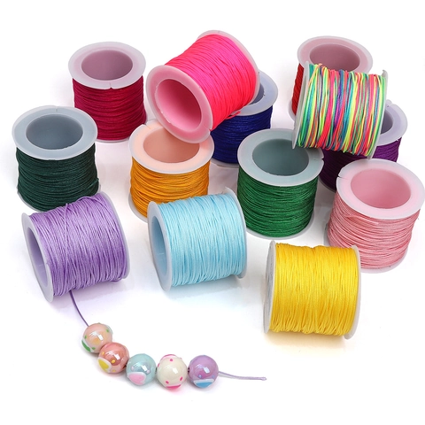 Nylon Jade Thread Braided Cord Silky Luster String For DIY Bracelet Necklace Jewelry Making Handmade Handicrafts Thread