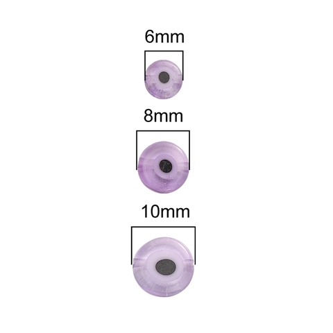 Evil Eye Glass Beads Colored Lampwork Flat Round Spacer Loose Beads For DIY Bracelet Necklace Jewelry Making Accessory