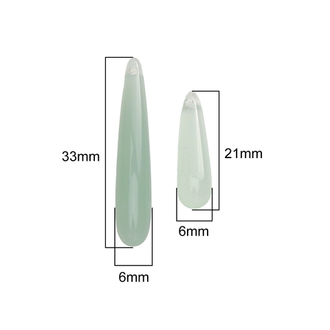 Teardrop Resin Pendants Imitation Jade Water Drop Beads For DIY Jewelry Making Earrings Necklaces Minimalist Natural Style Accessory