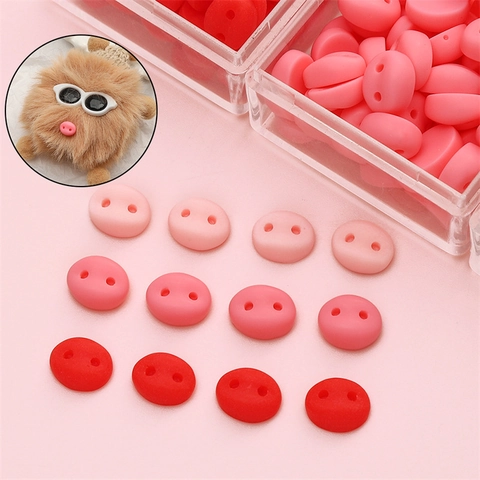 Cute Acrylic Pink Pig Nose DIY Accessories For Plush Toy Making Simulated Animal Nose Buttons For Handmade Dolls Material