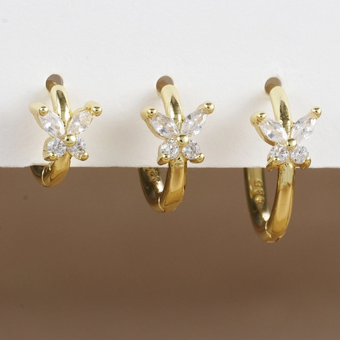 925 Sterling Silber Schmetterling Creolen Für Damen Strass Tier Tropfen Ohrringe Mode Luxus Schmuck Zubehör