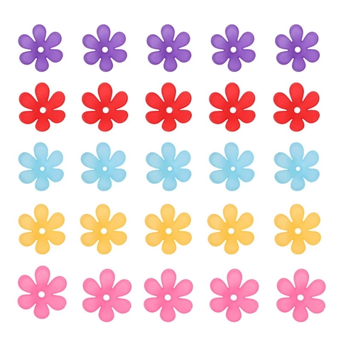Acrylic Frosted Flower Beads Translucent Six Petal Five Petal DIY Jewelry Accessories For Hairpins Earrings Making For Women