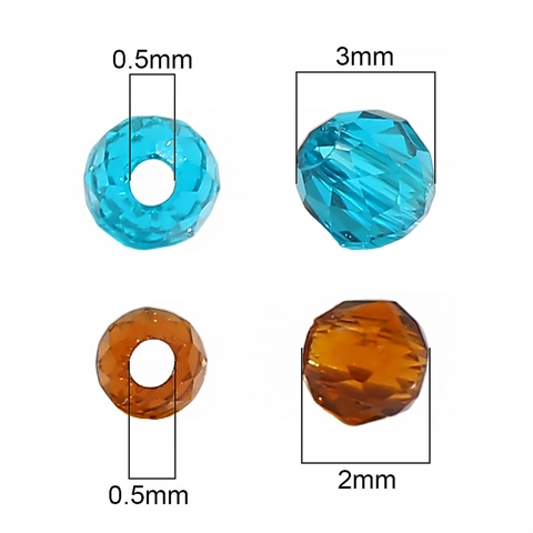 Gradient Faceted Glass Beads Colorful Crystal Loose Beads For DIY Jewelry Making Bracelet Necklace Handmade Craft Components