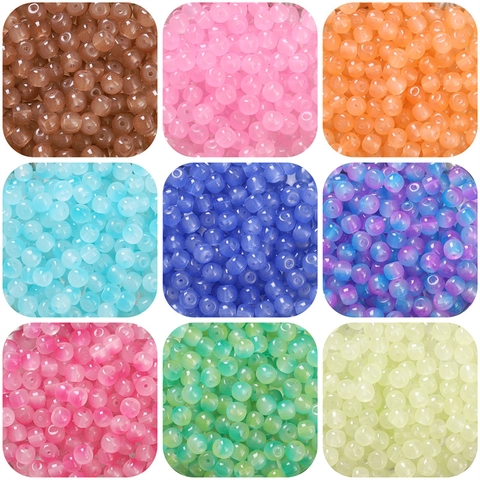 Ins Style Glass Jelly Beads Apple Shape Cat Eye Effect Beads For DIY Jewelry Making Handmade Bracelet Necklace Accessories 30 Pieces Pack