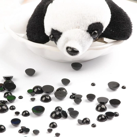 Acrylic Animal Eyes Noses Flatback Beads DIY Handmade Doll Making Material Accessories Craft Facial Features Supplies
