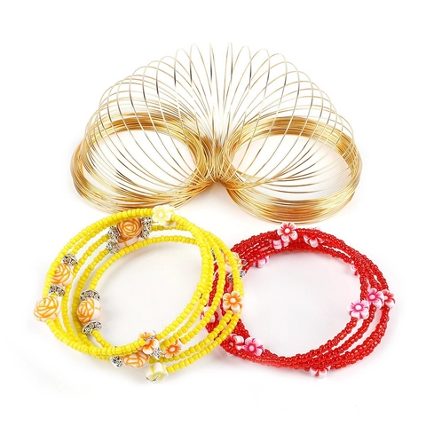 DIY Jewelry Making Memory Steel Wire Bracelet Loops For Necklace Handcrafted Jewelry Findings Accessories Round Wire Loops