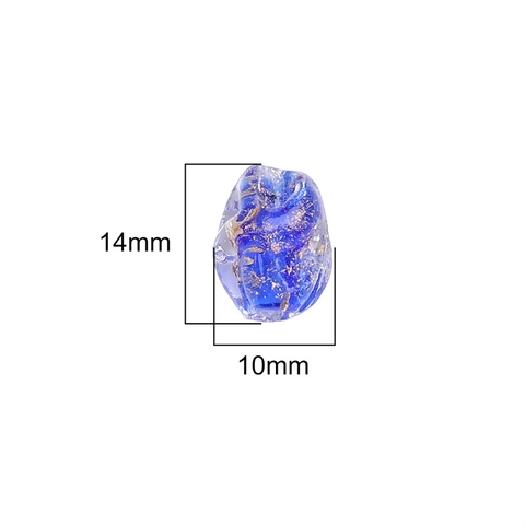 Vintage Irregular Gold Foil Lampwork Glass Loose Beads For DIY Necklace Bracelet Jewelry Making Handmade Craft Accessories