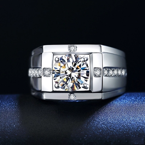 Mode Edelstahl Strass Ring Für Herren Business Poliert Galvanisiert Geometrische Linie Simulierte Diamant Fingerring Schmuck