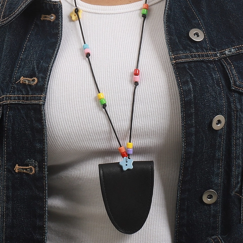 Cordón de Gafas Multifuncional de Cuero Con Cuentas de Colores Decoración Estrella Flor para Mujer Viaje Aire Libre