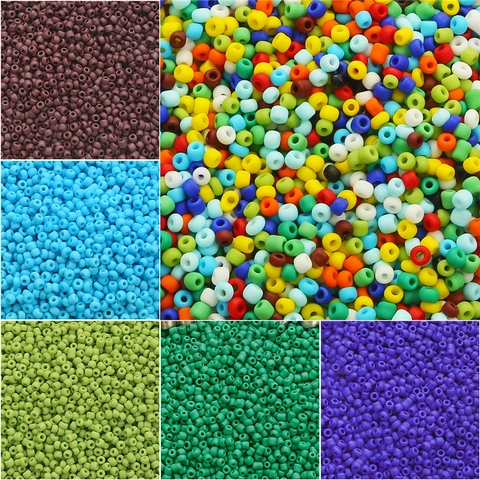 3mm Perline di Vetro Opaco Per DIY Creazione Gioielli Bracciale Collana Risultati Frosted Tondo Vetro Spacer Perline Per Artigianato Accessori