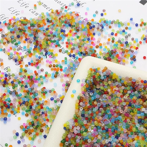 Transparent Frosted Glass Seed Beads For DIY Jewelry Making Bracelet Necklace Handmade Craft Loose Beads Accessories Supplies