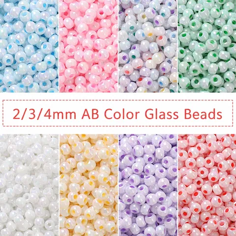 Irillerende Effen Kleur Glaskralen DIY Knutselkralen Sieraden Maken Voor Armband Ketting Macaron Kleurrijke Ronde Kralen