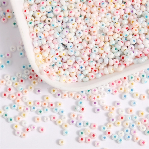Irillerende Effen Kleur Glaskralen DIY Knutselkralen Sieraden Maken Voor Armband Ketting Macaron Kleurrijke Ronde Kralen