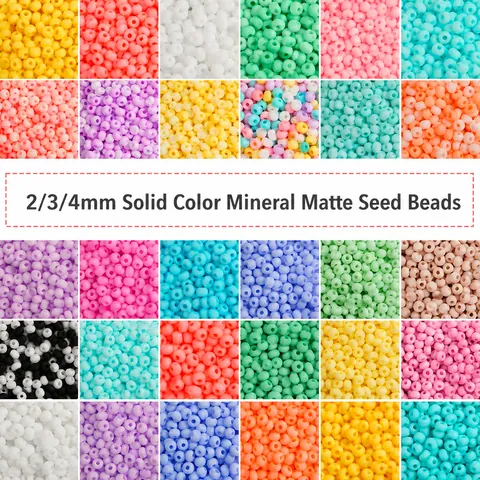 Matte Mattierte Glas-Samenperlen Lose Perlen Für DIY Armband Halskette Ohrringe Schmuckherstellung Macaron Mischfarben Runde Perlen