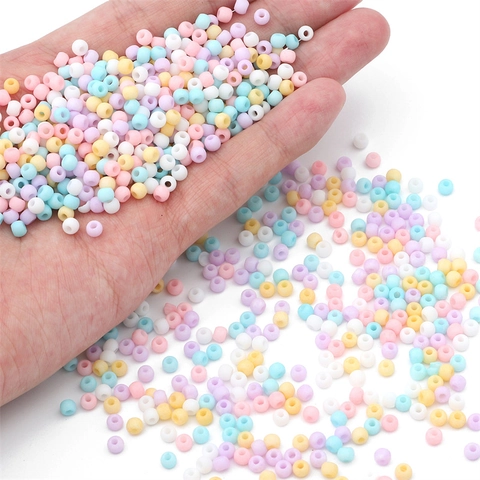 Matte Frosted Glass Seed Beads Loose Beads For DIY Bracelet Necklace Earrings Jewelry Making Macaron Mixed Color Round Beads