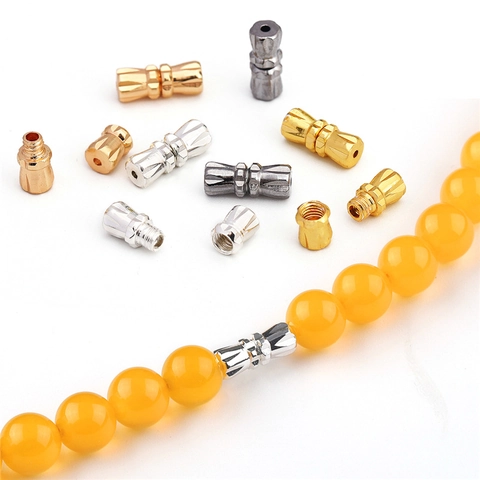 Copper Barrel Screw Clasp Connector For DIY Jewelry Making Necklace Bracelet Finding Accessories Threaded Fastener Clasp