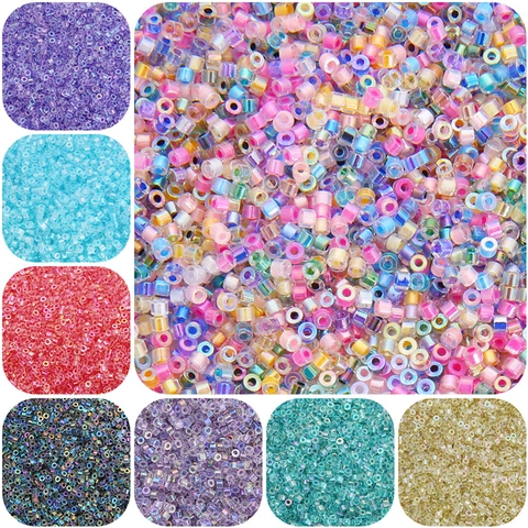 Glass Seed Beads Small Cylindrical Delica Beads For DIY Jewelry Making Bracelet Necklace Handmade Craft Materials