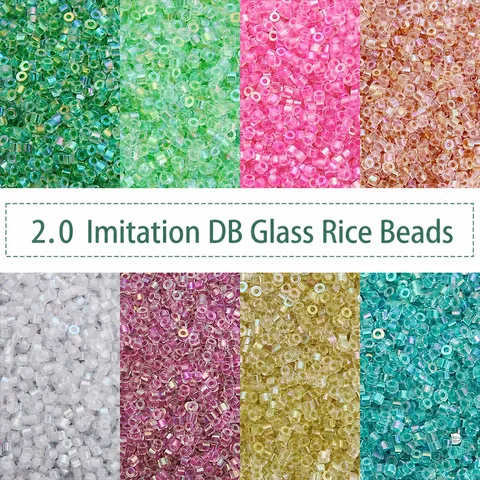 Glass Seed Beads Small Cylindrical Delica Beads For DIY Jewelry Making Bracelet Necklace Handmade Craft Materials