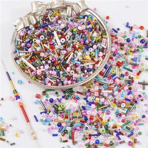 Mixed Colors Shapes Glass Seed Beads Bugle Beads For DIY Jewelry Making Necklaces Bracelets Earrings Crafting Loose Beads