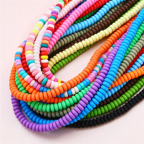 Perline Heishi in Argilla Polimerica Colorata Disco Tondo Piatto Distanziatori per Creazione Gioielli Fai da Te Bracciale Collana Stile Boho