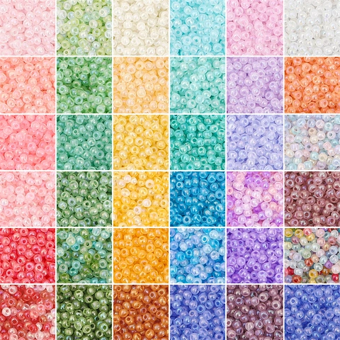 Creamy Misty Iridescent Glass Seed Beads Macaron Colors Round Spacer Beads For DIY Jewelry Making Bracelet Accessories