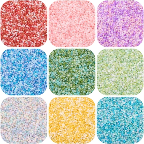 Creamy Misty Iridescent Glass Seed Beads Macaron Colors Round Spacer Beads For DIY Jewelry Making Bracelet Accessories