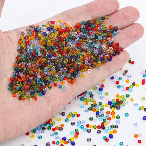 Perles de Rocaille en Verre Transparent Huileux pour Fabrication de Bijoux DIY Colliers Bracelets Boucles d'Oreilles