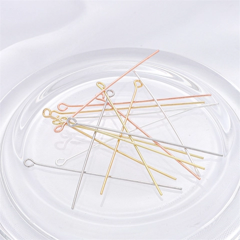 Alfileres de Ojo de Metal Chapados en Oro de 14K 18K para Creación de Joyas DIY Accesorios de Pendientes Chapado en Plata Platino