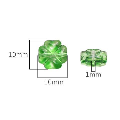 Multi Color Glass Clover Beads For DIY Jewelry Making Flower Loose Spacer Beads For Necklaces Bracelets Handcrafted Accessories